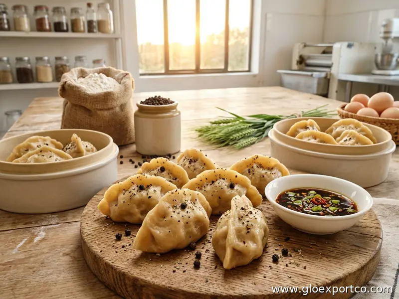 Best Quality Factory Wheat sun 500g Natural Chicken with black pepper Dumplings High Quality Ingredients dumplings