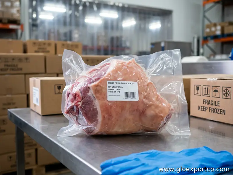 Frozen Pig Leg Meat With Bone-in Skinless 100% Fresh With Vaccum Packing For Sale