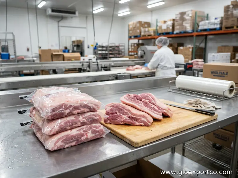 Fresh Neat And Clean Pork Jowls Meat Flaker Raw Cheap Packing Cuts In Wholesale