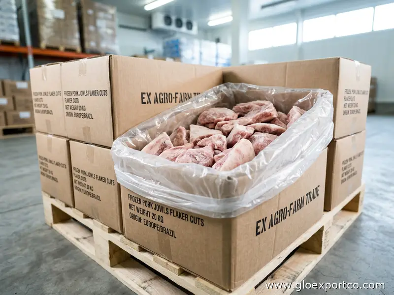 Wholesale Frozen Pork Jowls Flaker Raw Cheap Packing Cuts In Low Price By AGRO FARM LLC