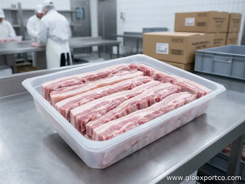 Customized demanded Fresh Frozen pork Belly sheet ribes Neat And Clean Meat In Wholesale Price